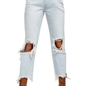 *Rare* We the Free Maggie Ripped Crop Straight Leg